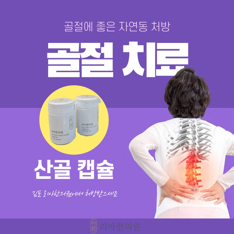 리아한의원 법제 자연동 산골캡슐